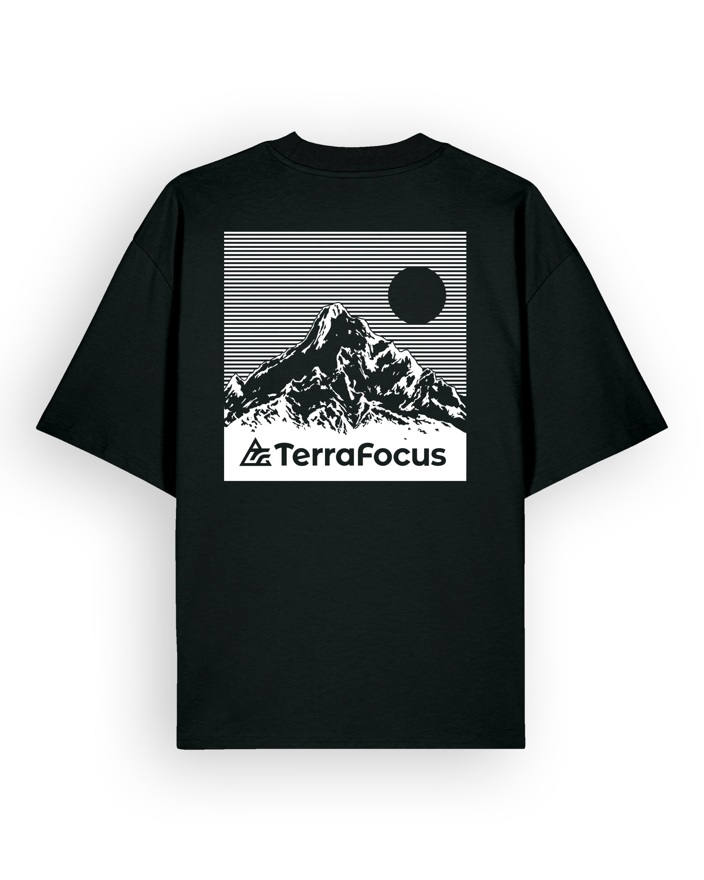 Oversized Urban Tee with Mountain Vista Back Print – Unlocked