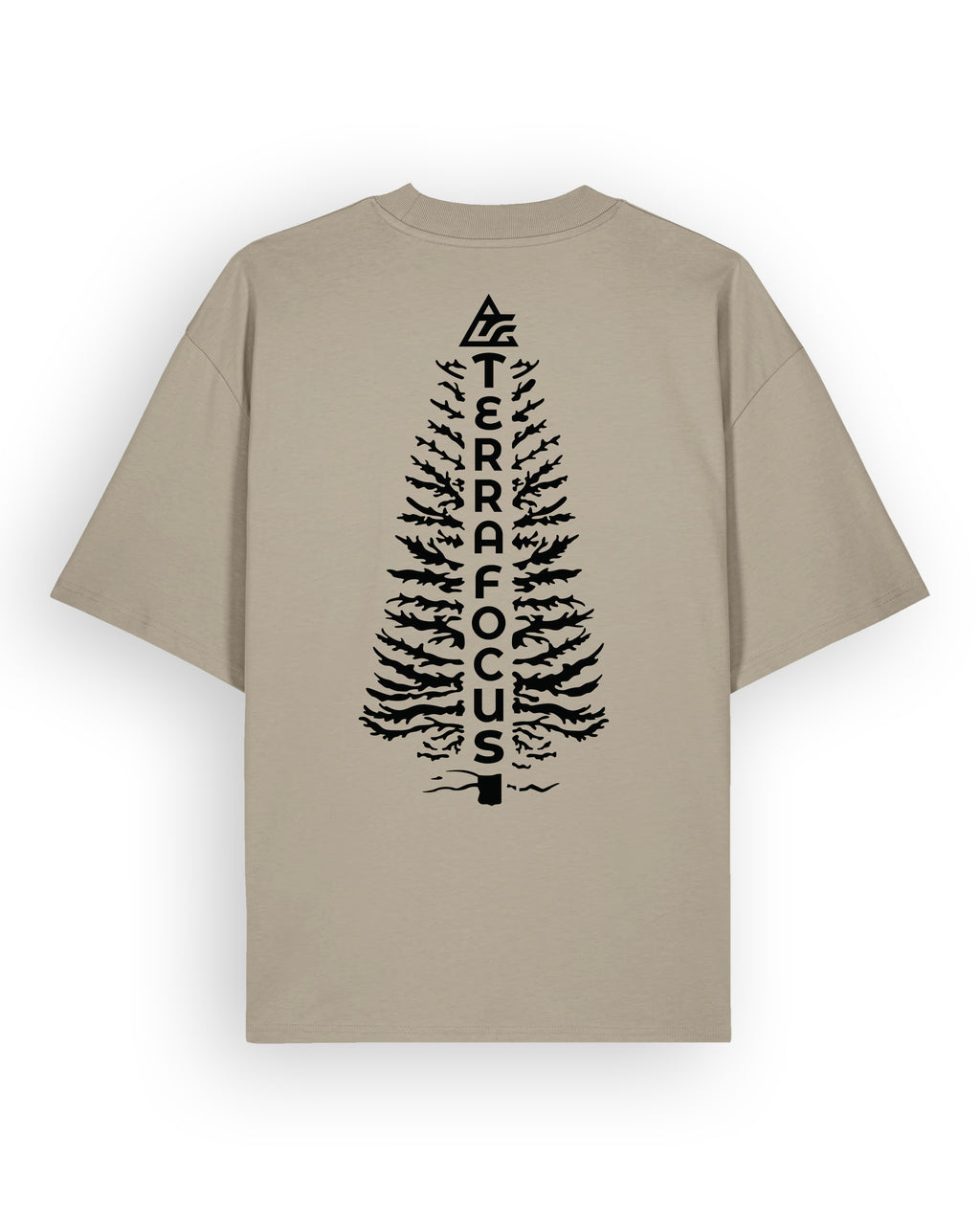 Oversized Urban Tee with Tree Silhouette Back Print – Unlocked Potential Series