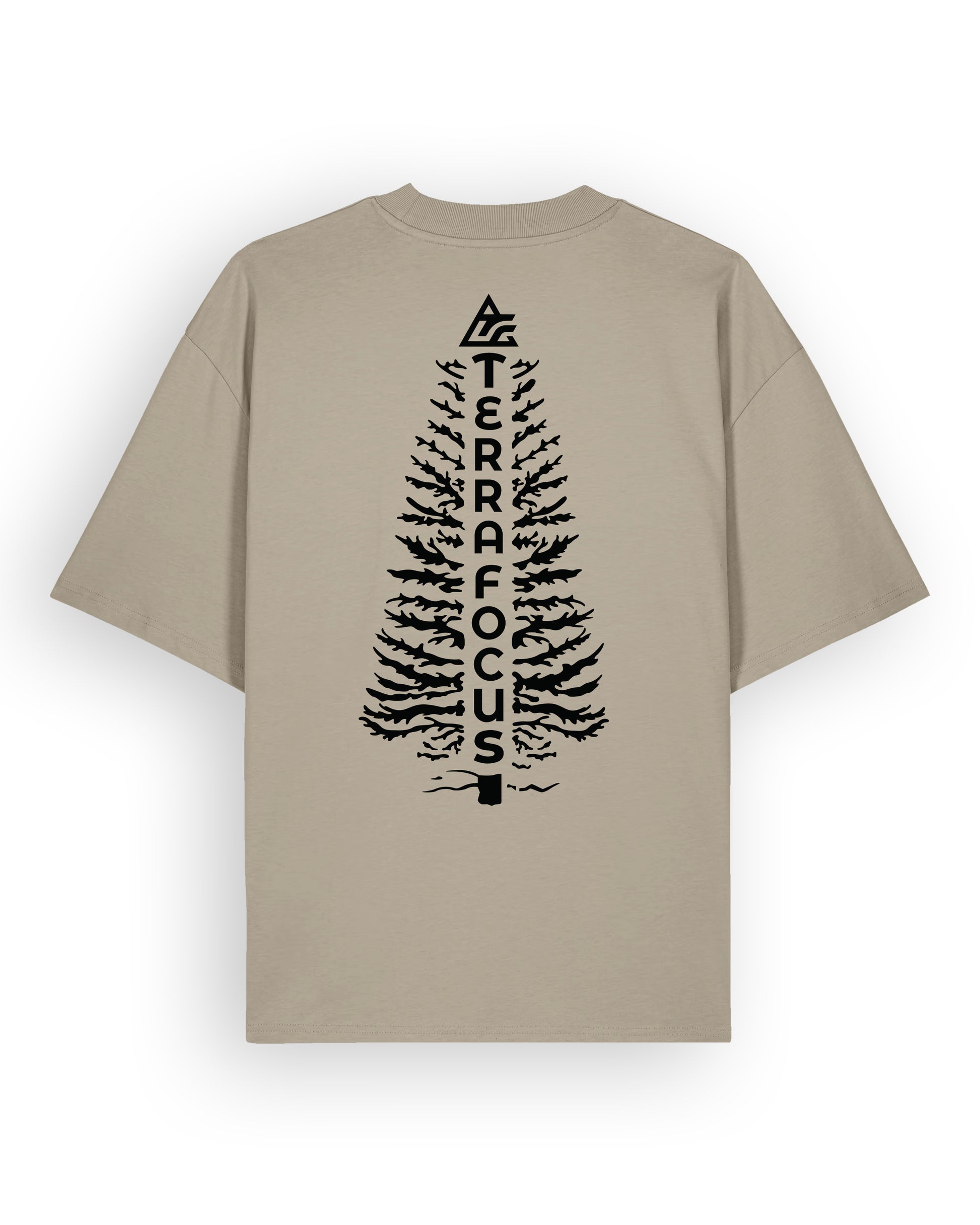 Oversized Urban Tee with Tree Silhouette Back Print – Unlocked Potential Series