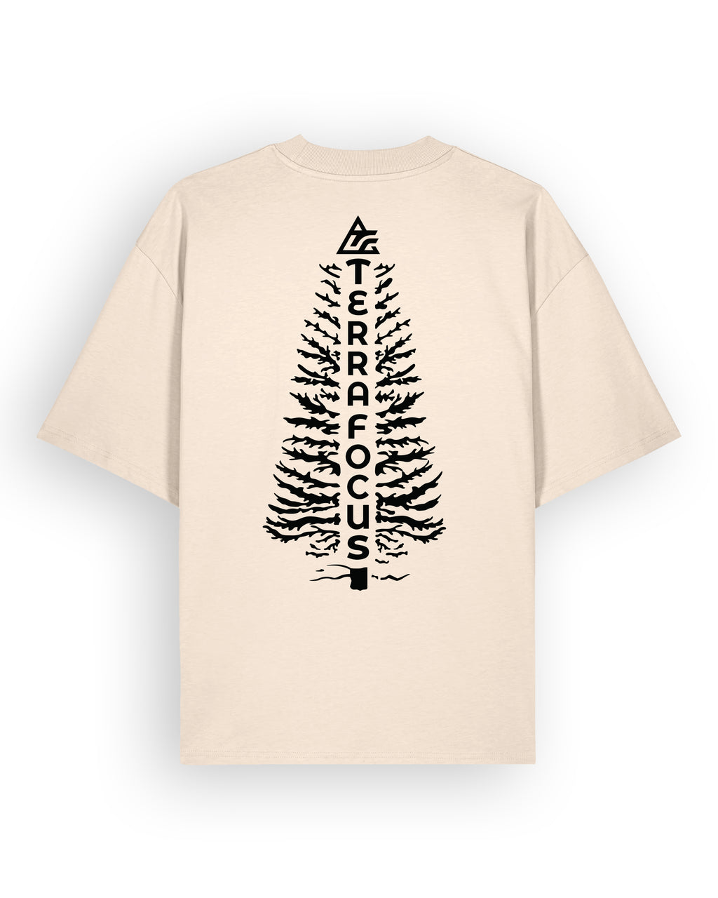 Oversized Urban Tee with Tree Silhouette Back Print – Unlocked Potential Series
