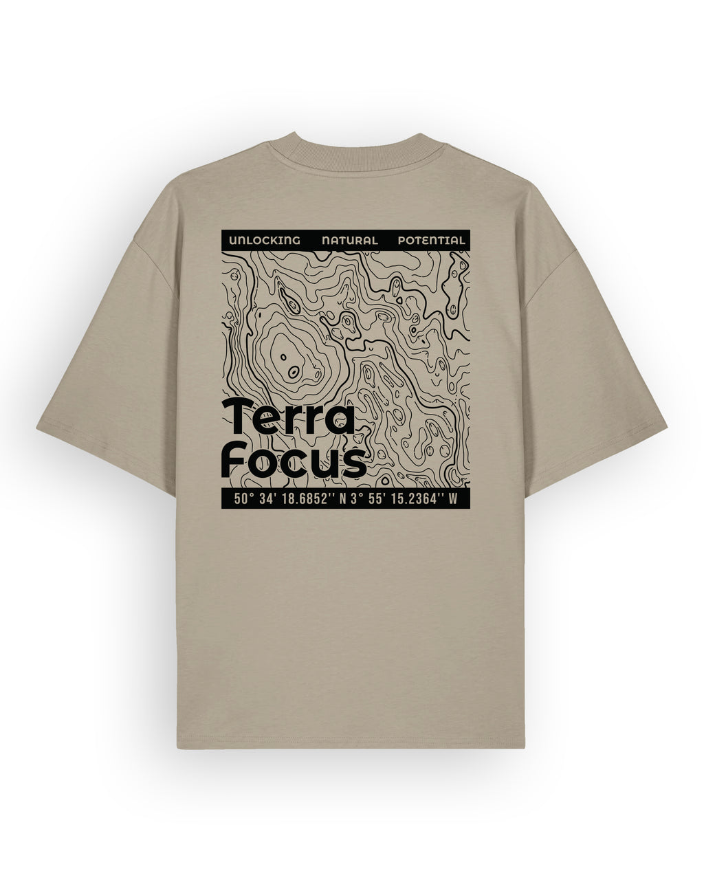 Oversized Urban Tee with Terrain Back Print – Unlocked Potential Series
