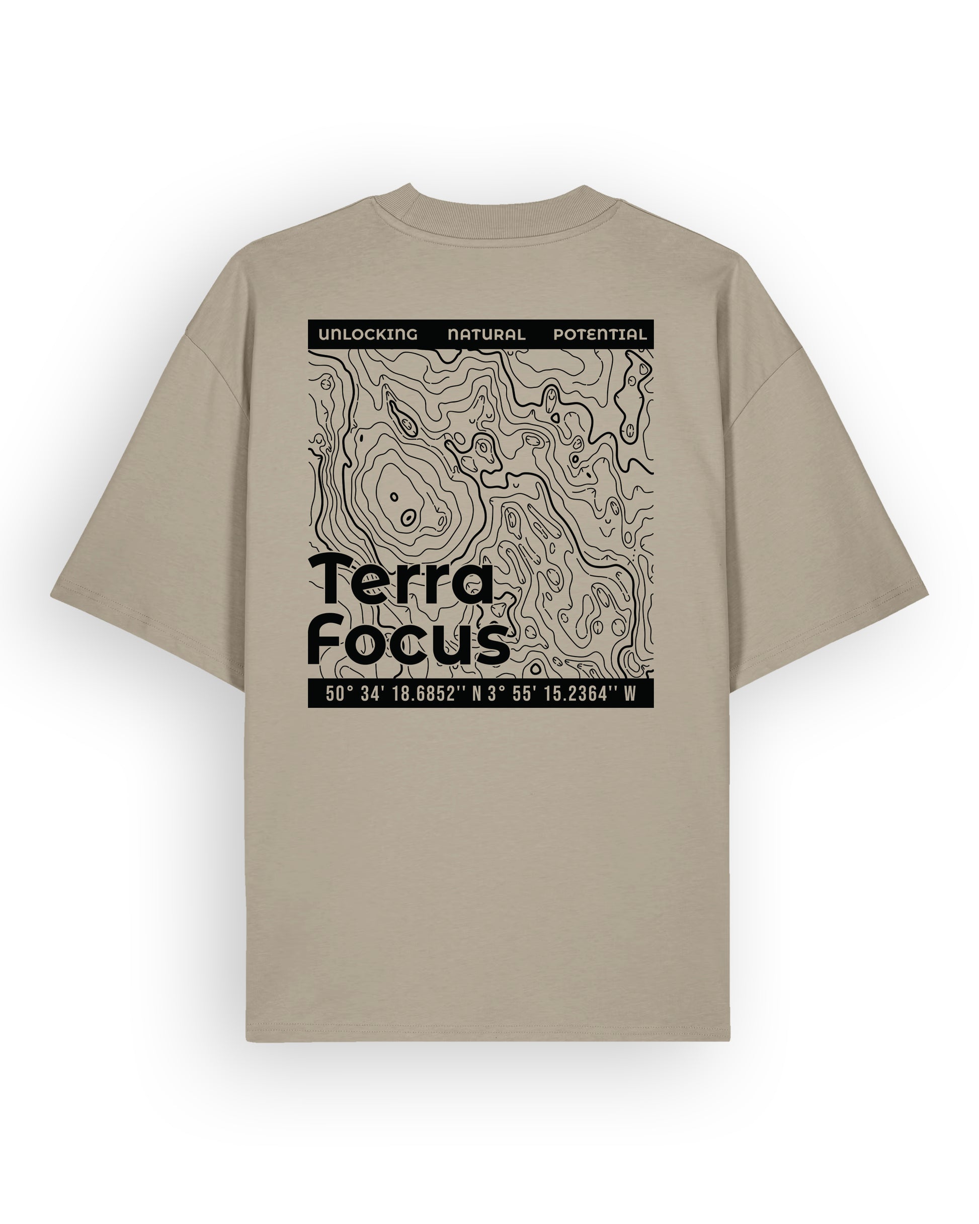 Oversized Urban Tee with Terrain Back Print – Unlocked Potential Series