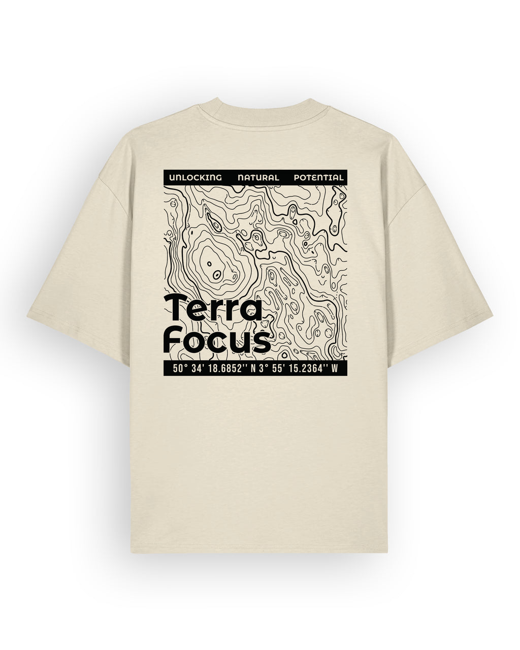 Oversized Urban Tee with Terrain Back Print – Unlocked Potential Series