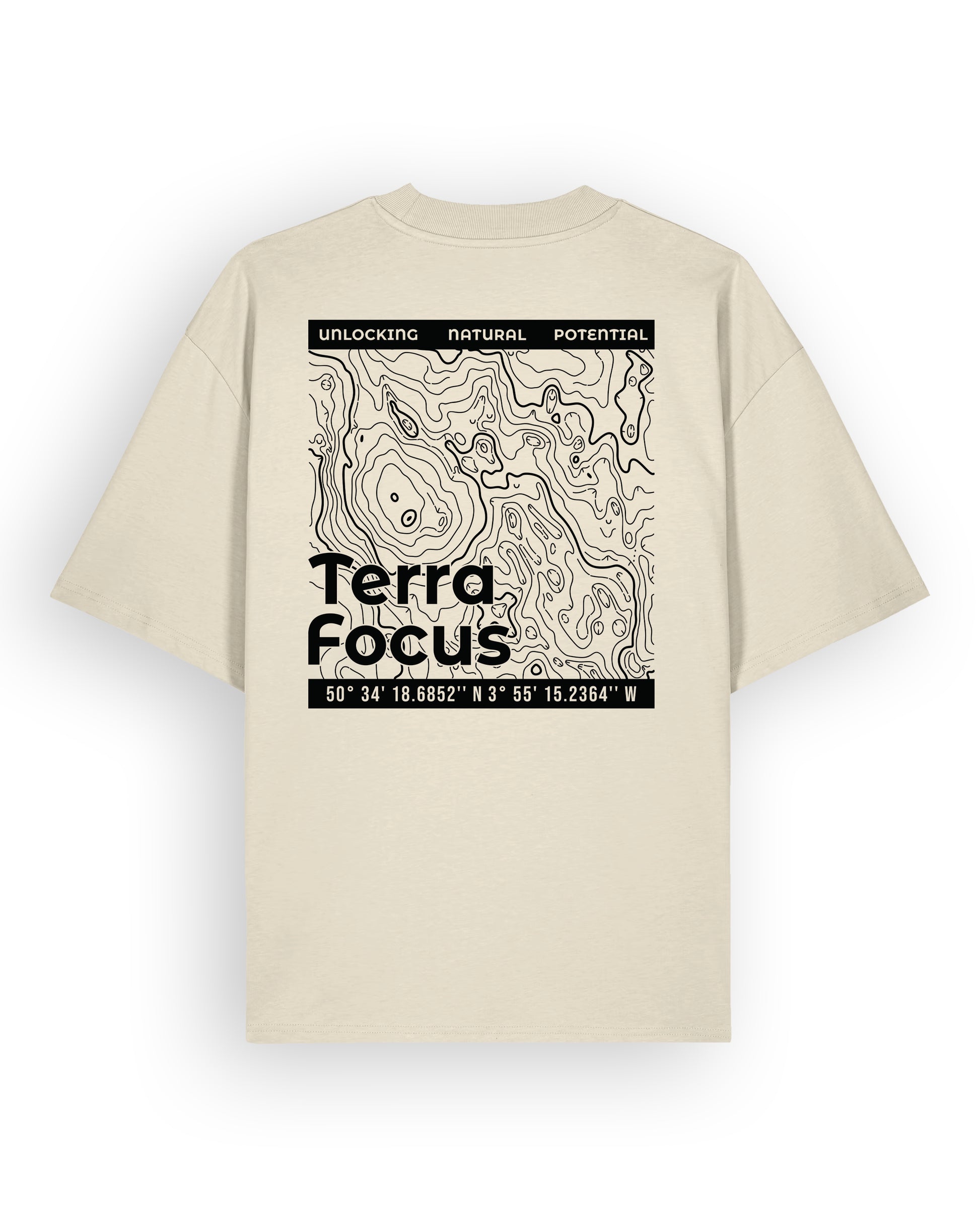 Oversized Urban Tee with Terrain Back Print – Unlocked Potential Series