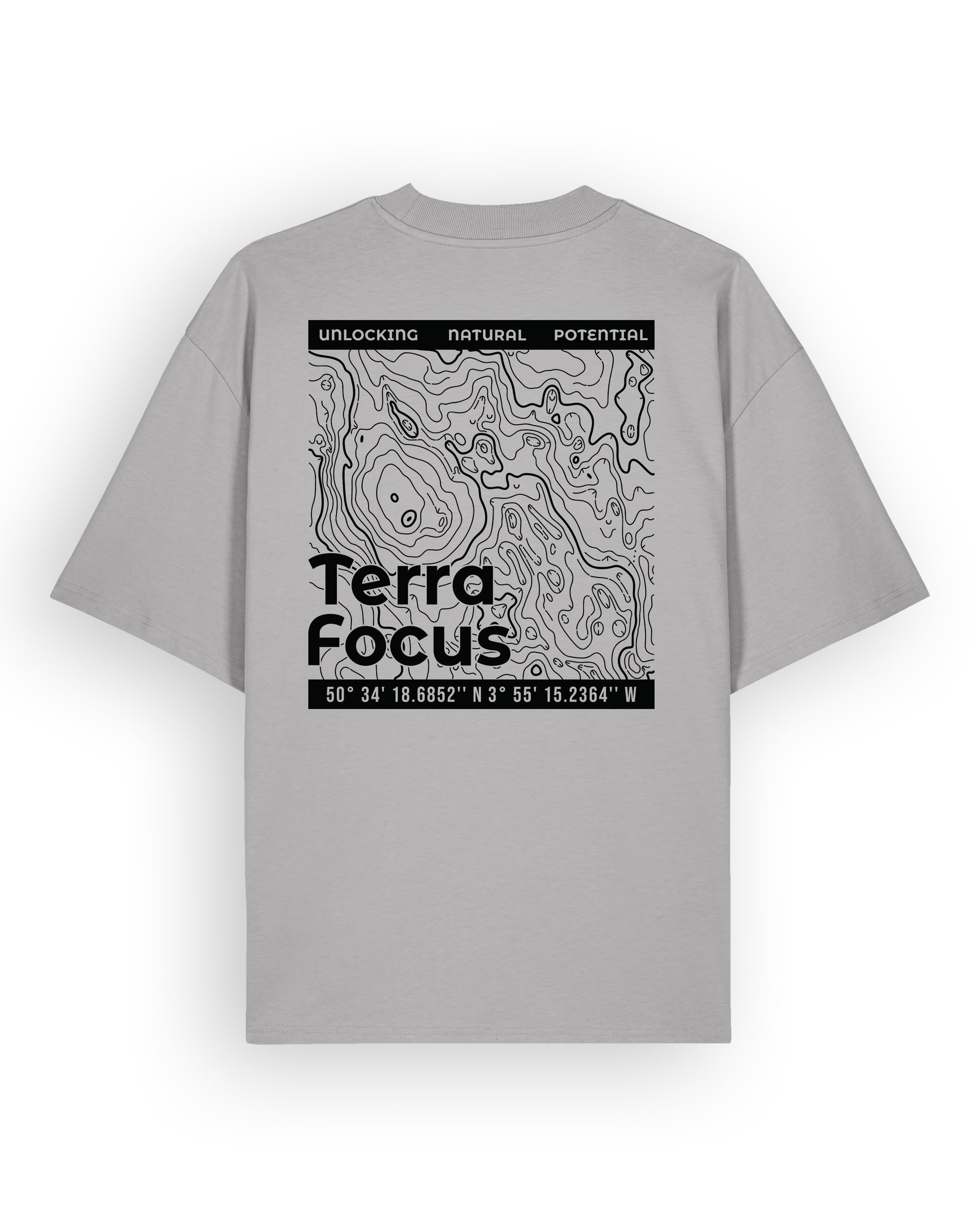 Oversized Urban Tee with Terrain Back Print – Unlocked Potential Series
