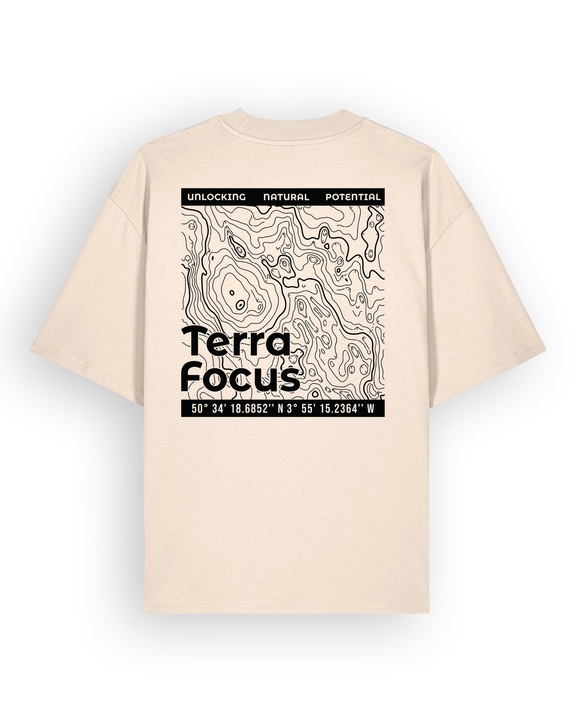 Oversized Urban Tee with Terrain Back Print – Unlocked Potential Series