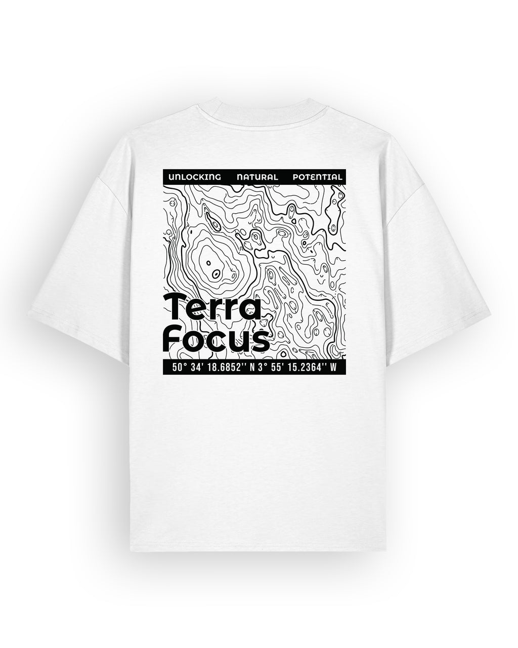 Oversized Urban Tee with Terrain Back Print – Unlocked Potential Series