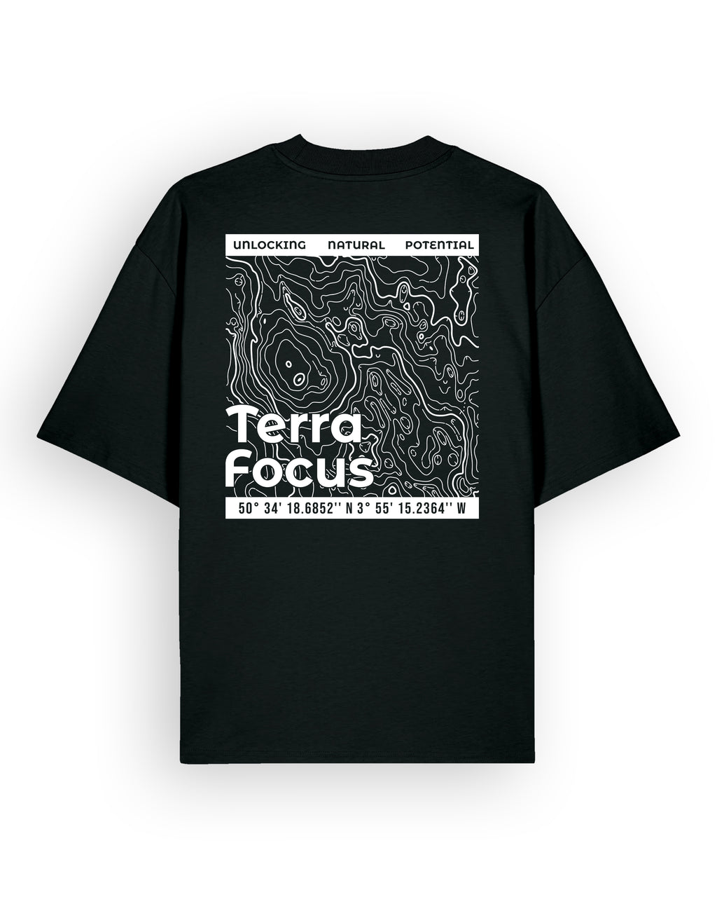 Oversized Urban Tee with Terrain Back Print – Unlocked Potential Series