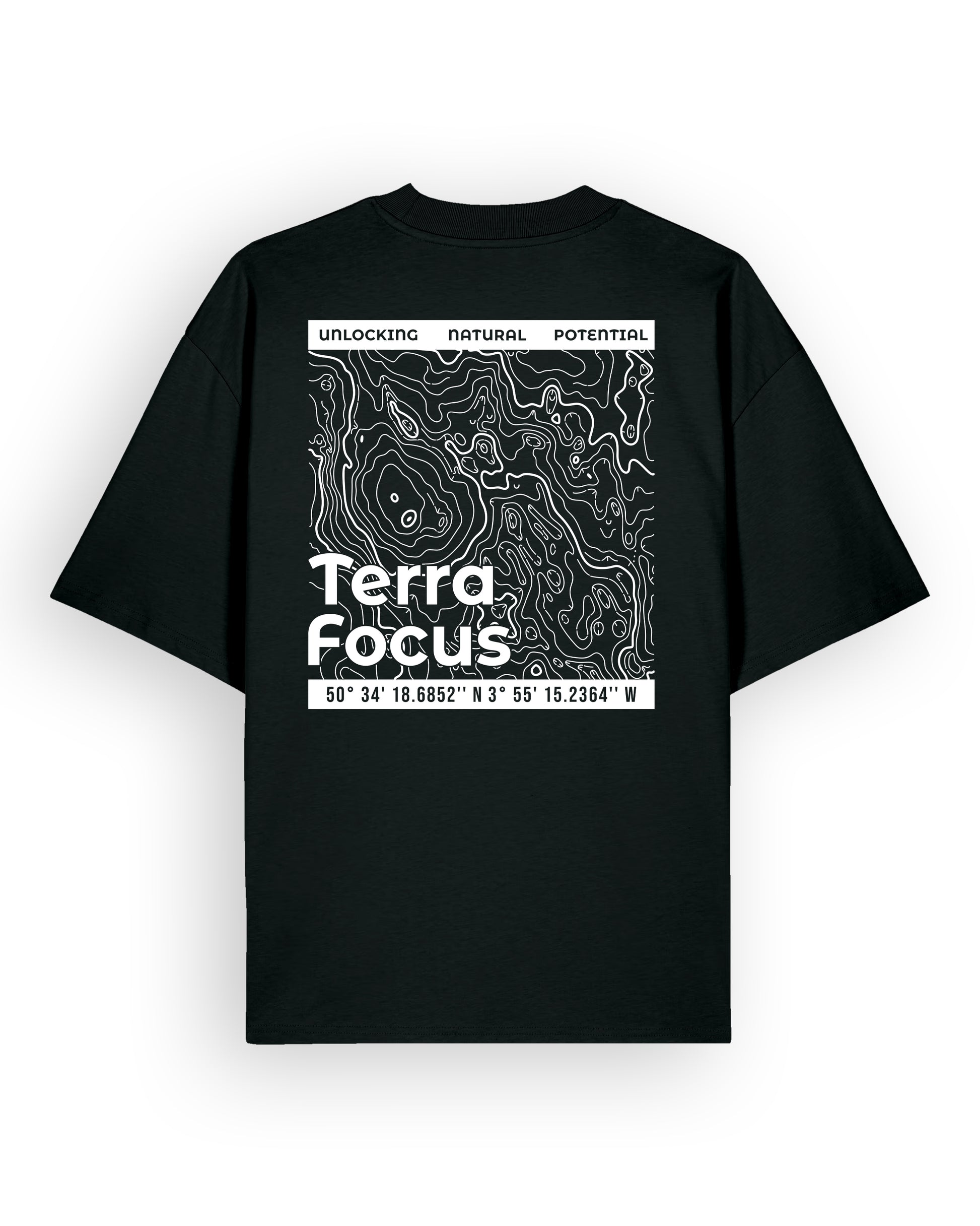 Oversized Urban Tee with Terrain Back Print – Unlocked Potential Series