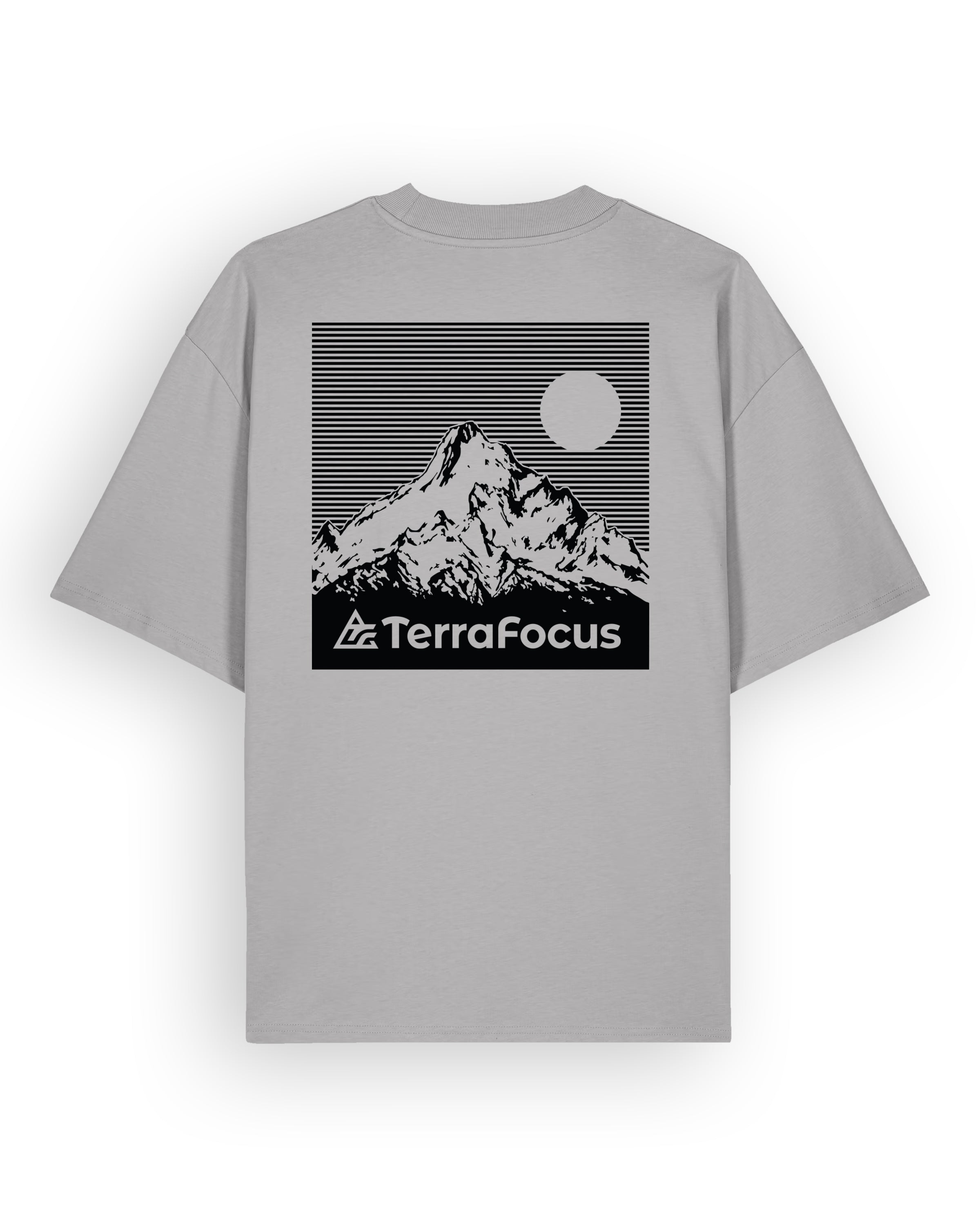 Oversized Urban Tee with Mountain Vista Back Print – Unlocked